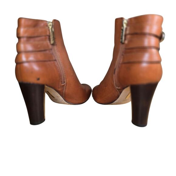 Louise et Cie Warren Boots Vince Camuto Brown Leather 3" Heeled Size 6 B - Picture 4 of 11